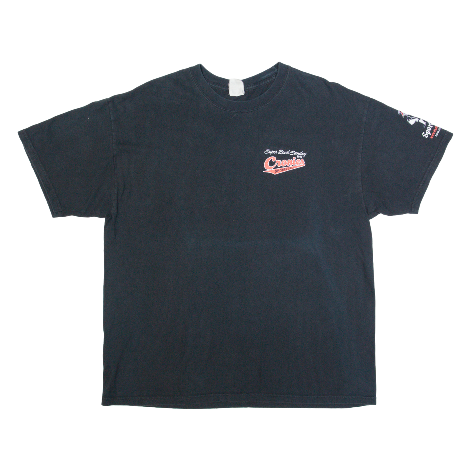 HANES Cronies Sports & Grill Mens T-Shirt Black USA XL Refurbished - N/A refurbished available on Cerqular