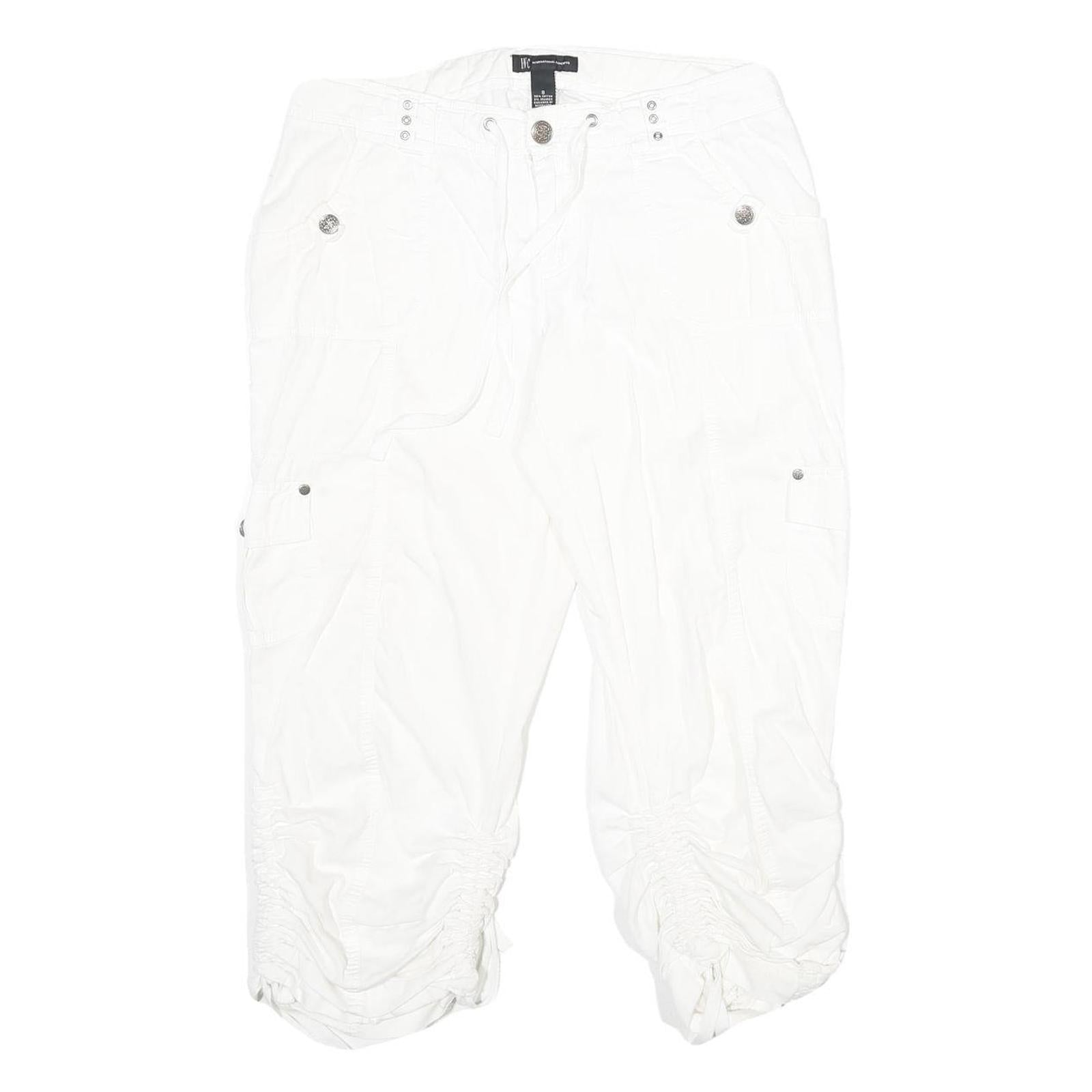 INERNATIONAL CONCEPTS Womens Cotton Blend White Regular Capri Trousers W32 L23 Refurbished - N/A refurbished available on Cerqular