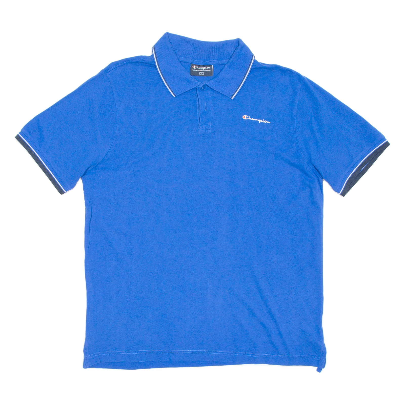 CHAMPION Mens Polo Shirt Blue L Refurbished - N/A refurbished available on Cerqular
