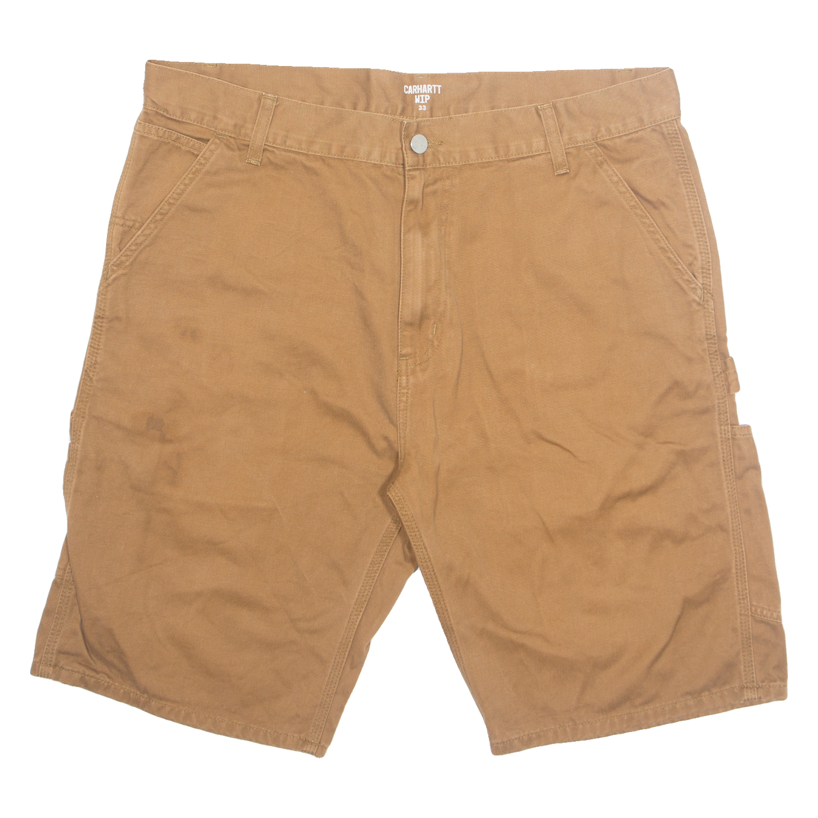 CARHARTT WIP Mens Workwear Shorts Brown L W37 Refurbished - N/A refurbished available on Cerqular
