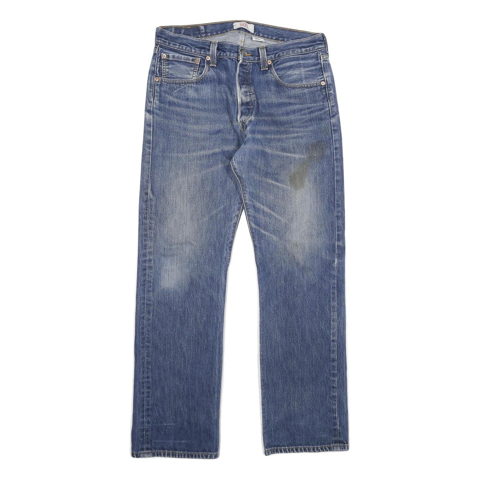 Buy LEVI'S 501 Mens Jeans Blue Regular Straight Denim Medium W32 L30 Classic Button Refurbished - $32.49 LEVI'S 501 Mens Jeans Blue Regular Straight Denim Medium W32 L30 Classic Button Refurbished - N/A refurbished available on Cerqular