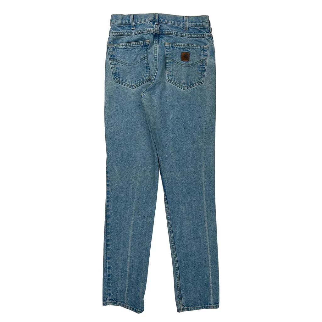 Carhartt Jeans - 30W 30L Light Wash Denim Refurbished - Thrifted (note: this is a term often used to describe second- refurbished available on Cerqular