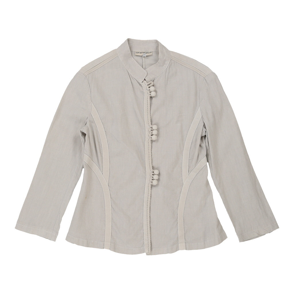 Emporio Armani Jacket - Small Beige Linen Blend | Size: small Refurbished - N/A (Preloved Designer is not a specific brand, it refurbished available on Cerqular