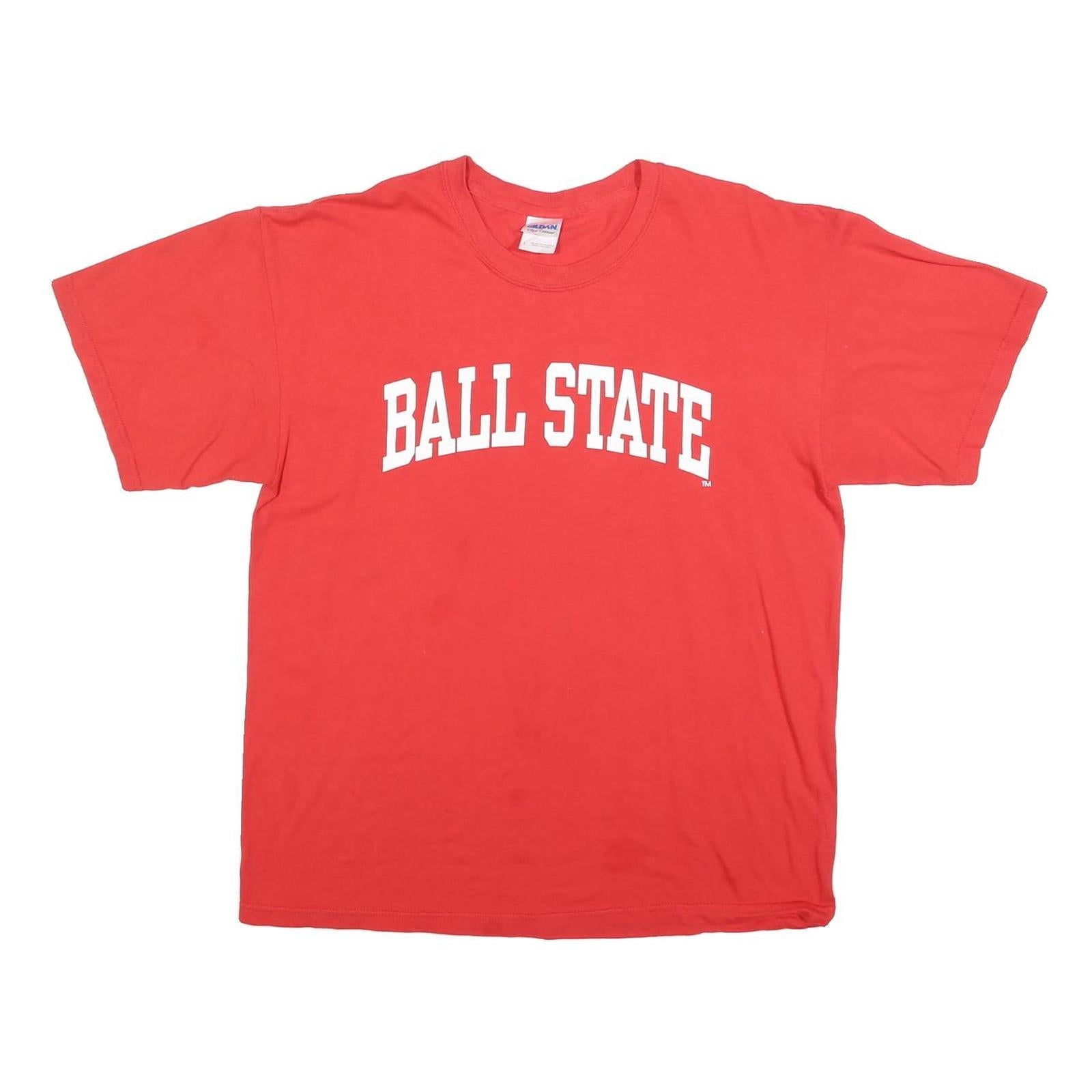 Buy GILDAN Mens Red Ball State Graphic T-Shirt L Short Sleeve Crew Neck Cotton Blend Refurbished - $11.69 GILDAN Mens Red Ball State Graphic T-Shirt L Short Sleeve Crew Neck Cotton Blend Refurbished - N/A refurbished available on Cerqular