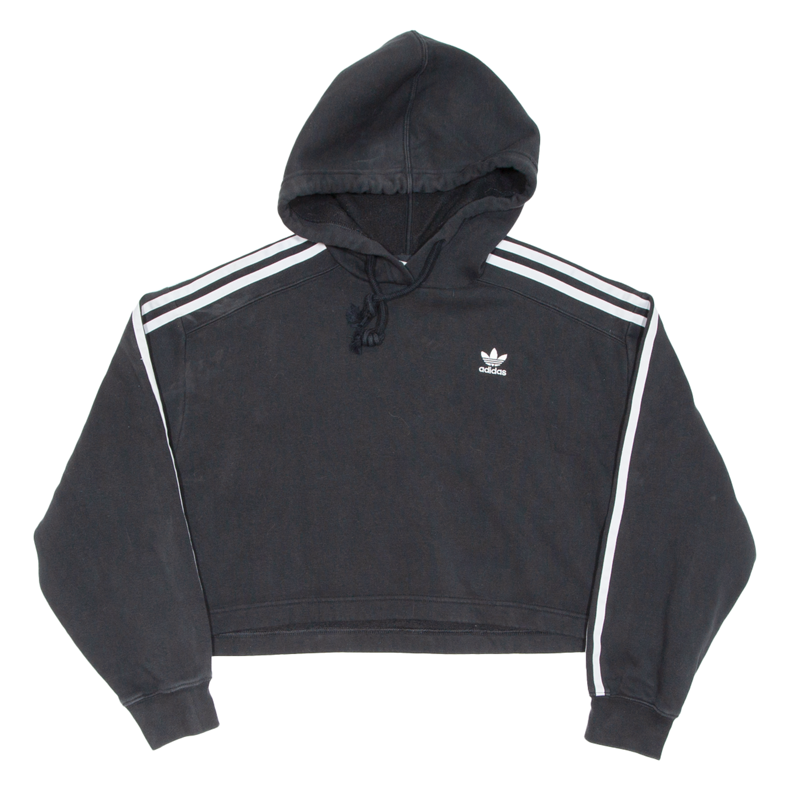 ADIDAS Cropped Womens Black Hoodie Pullover UK 10 Refurbished - N/A refurbished available on Cerqular