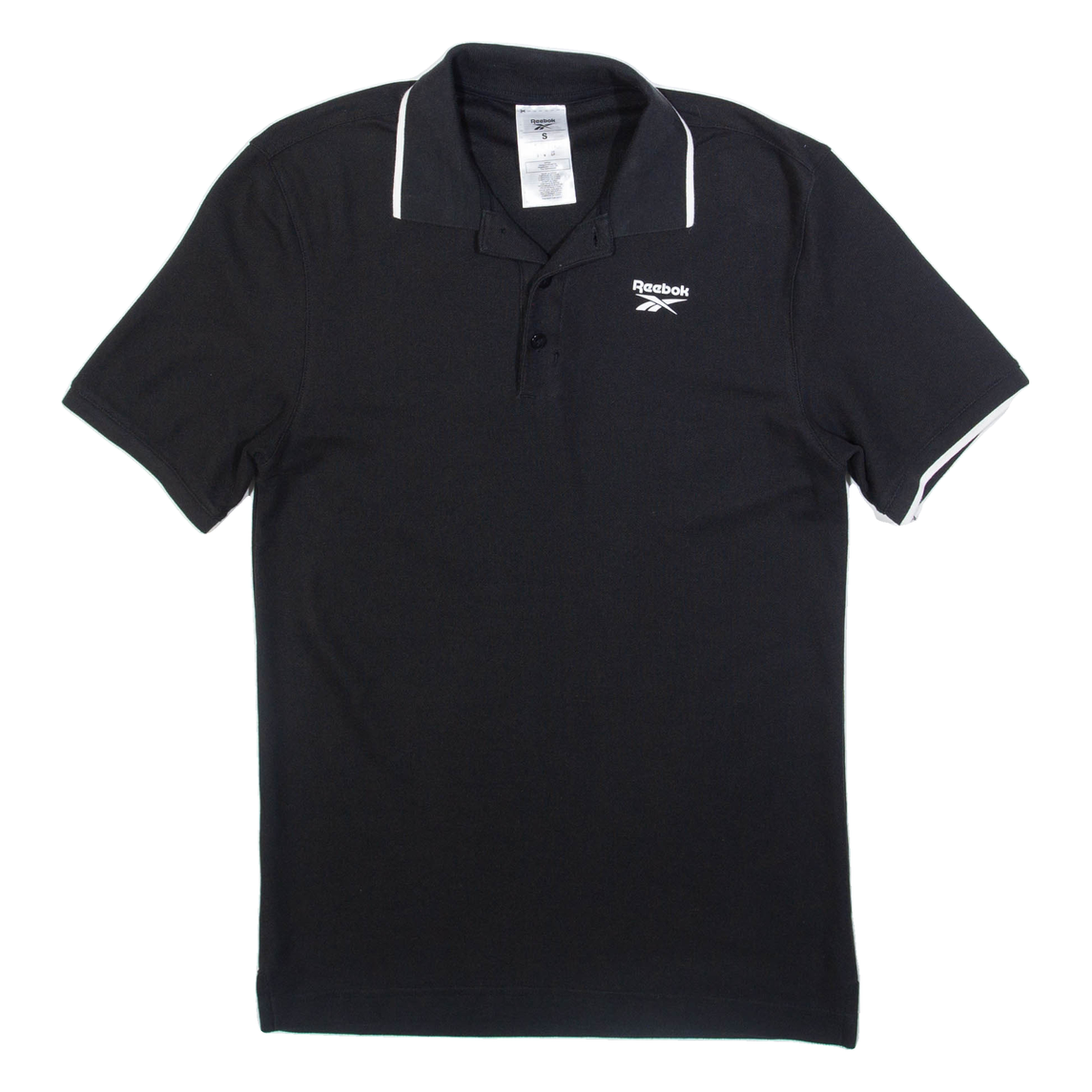 REEBOK Mens Polo Shirt Black S Refurbished - N/A refurbished available on Cerqular