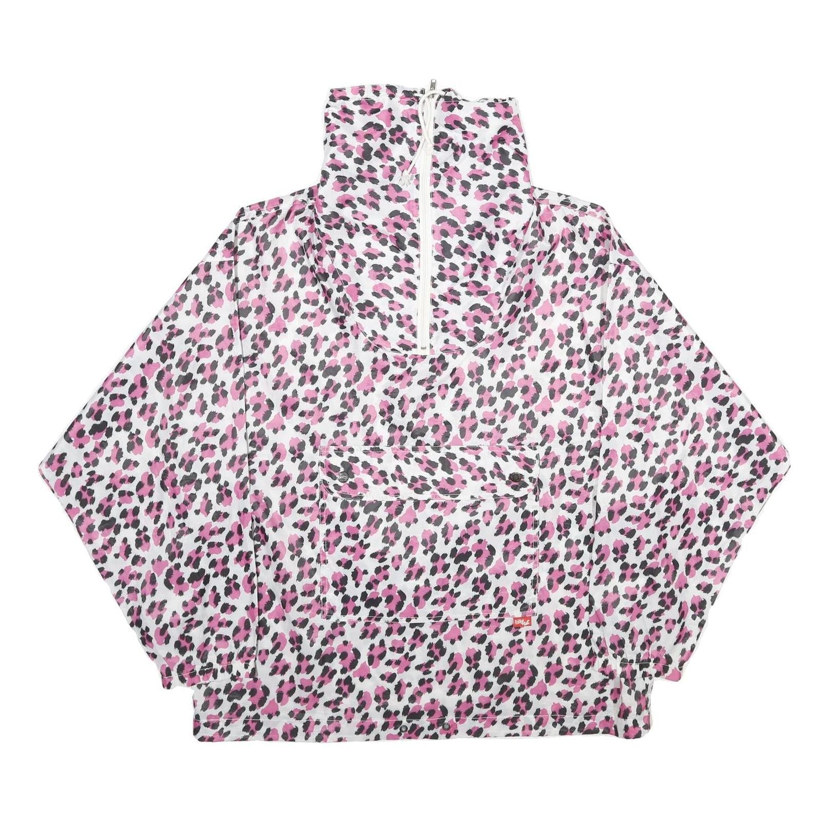 WHY NOT Womens Pink & Black Animal Print Nylon Jacket L Woven Oversized Refurbished - N/A refurbished available on Cerqular