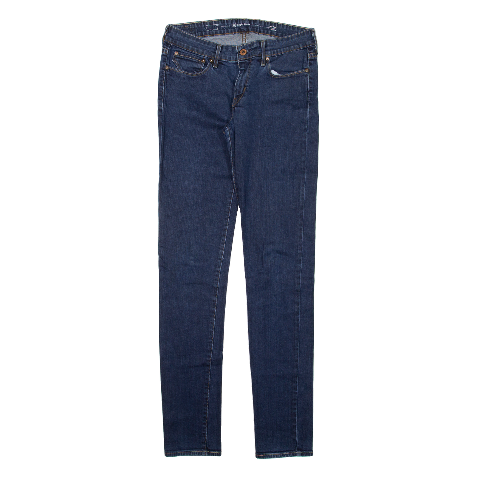LEVI'S Mid RIse Womens Jeans Blue Slim Skinny W28 L31 Refurbished - N/A refurbished available on Cerqular
