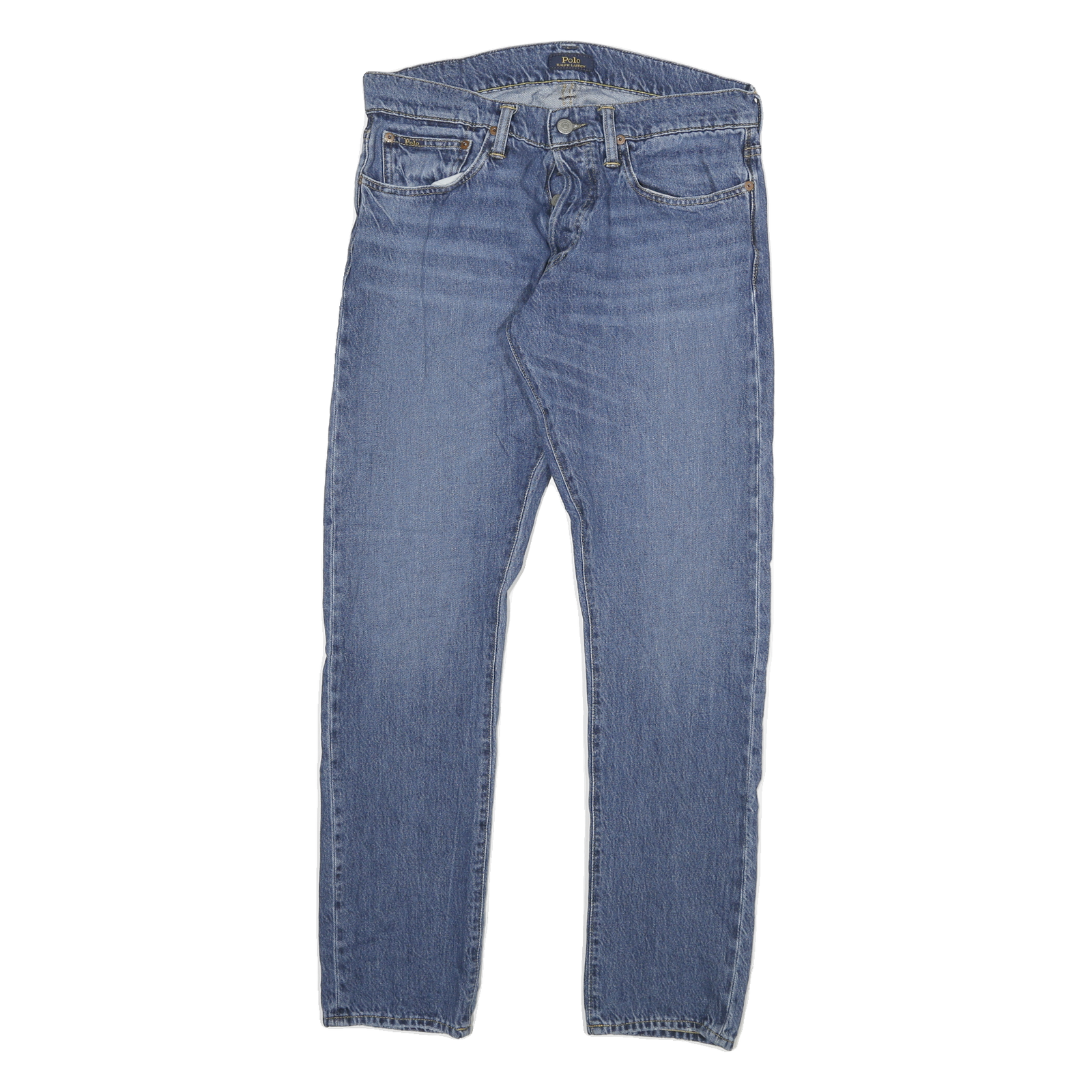 POLO RALPH LAUREN Mens Jeans Blue Slim Straight Denim Medium W31 L32 Classic Fit Refurbished - N/A refurbished available on Cerqular
