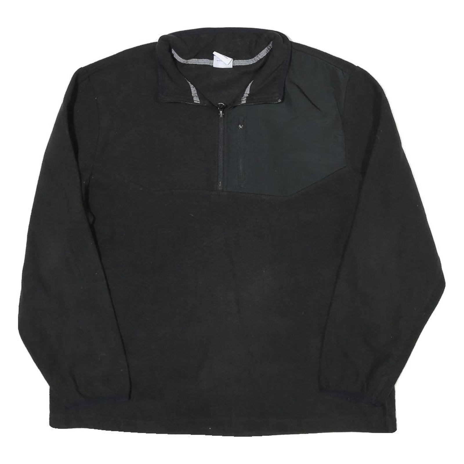 STARTER Mens Black Polyester Blend Zip Jacket L Fleece Plain Casual Outerwear Refurbished - N/A refurbished available on Cerqular