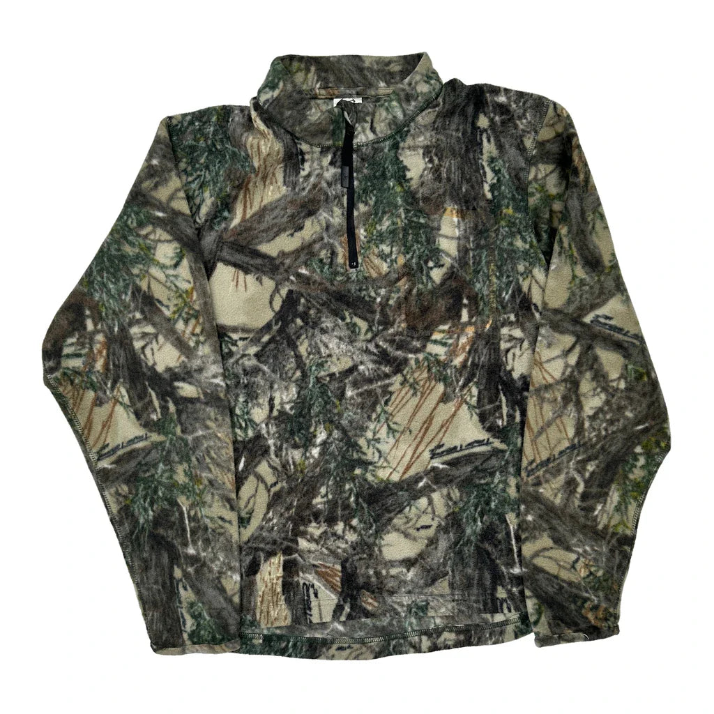 Mossy Oak Camo 1/4 Zip - XL Camo Polyester Refurbished - Thrifted (note: this is a term often used to describe second- refurbished available on Cerqular