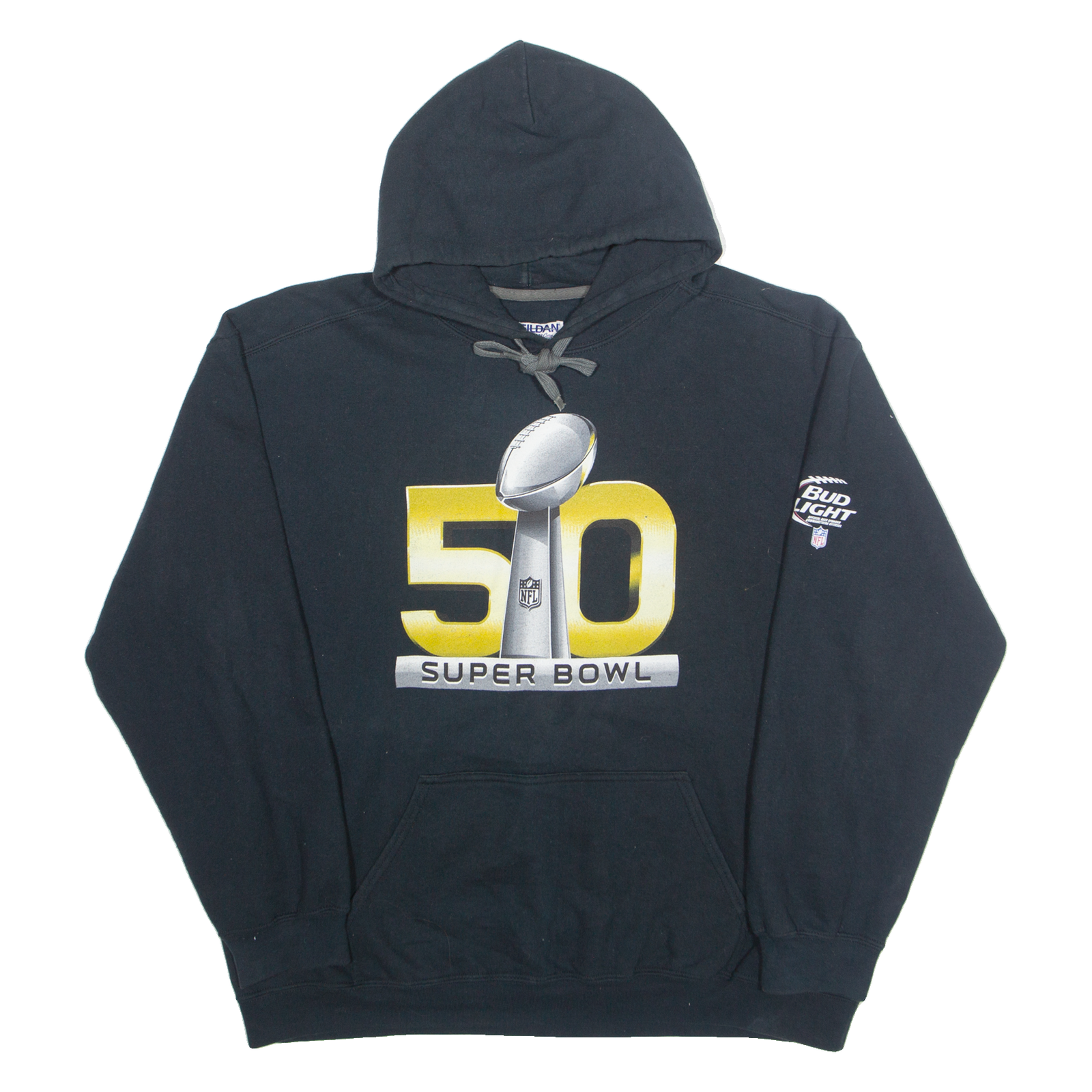GILDAN NFL SUPER BOWL Mens Black Hoodie 90s USA XL Refurbished - N/A refurbished available on Cerqular