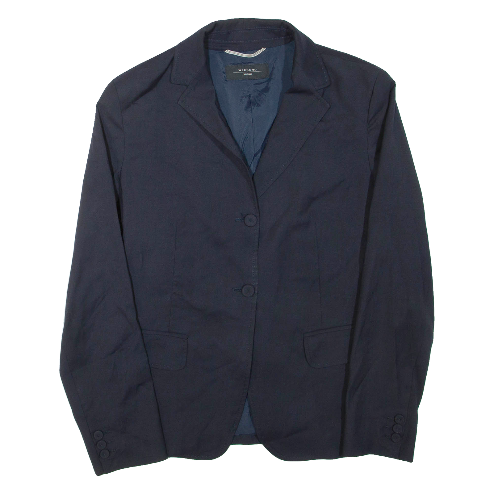 MAX MARA Womens Blazer Jacket Blue Wool UK 12 Refurbished - N/A refurbished available on Cerqular