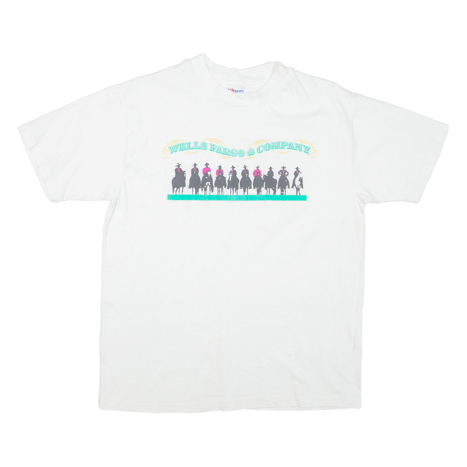 HANES Wells Fargo & Company Womens T-Shirt White L Refurbished - N/A refurbished available on Cerqular
