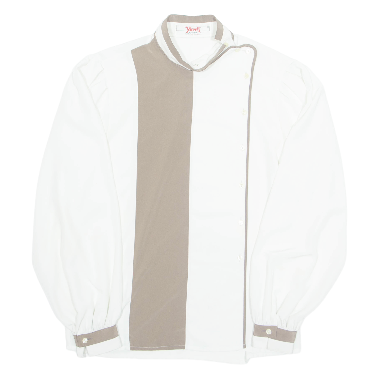 YARELL Side Buttons Womens Shirt White Collared Long Sleeve S Refurbished - N/A refurbished available on Cerqular