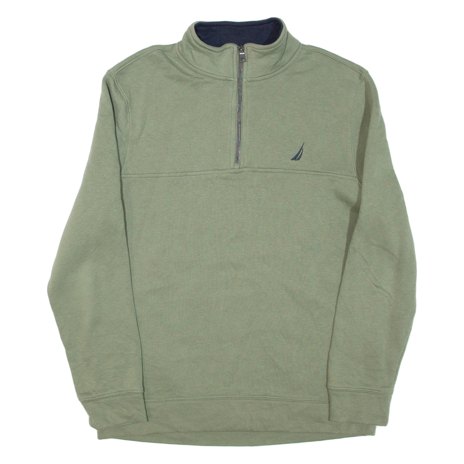 NAUTICA Mens Sweatshirt Green 1/4 Zip L Refurbished - N/A refurbished available on Cerqular