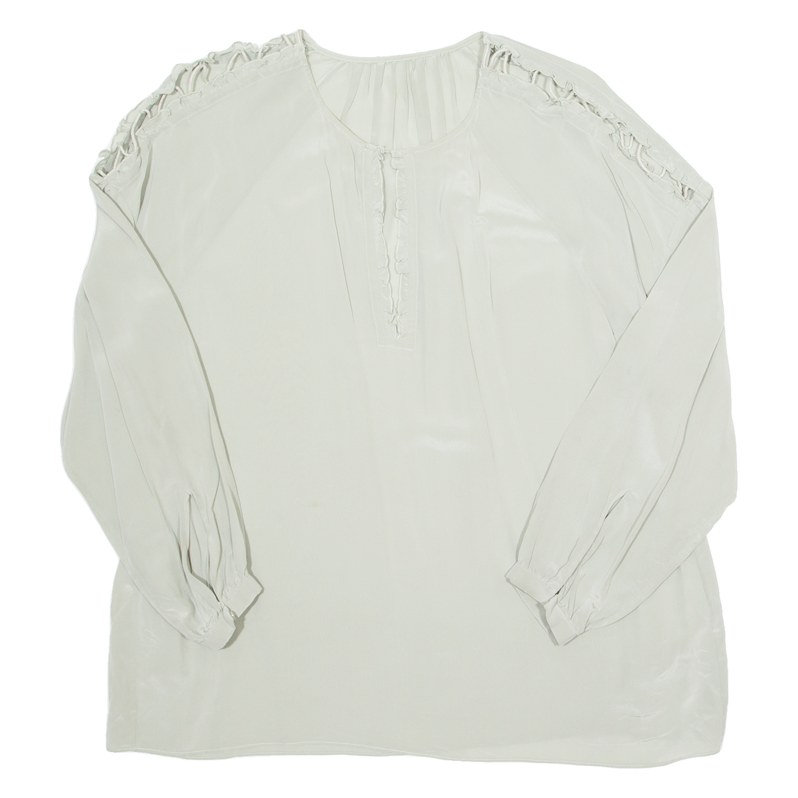 Sheer Womens Top Green Long Sleeve XL Refurbished - N/A refurbished available on Cerqular