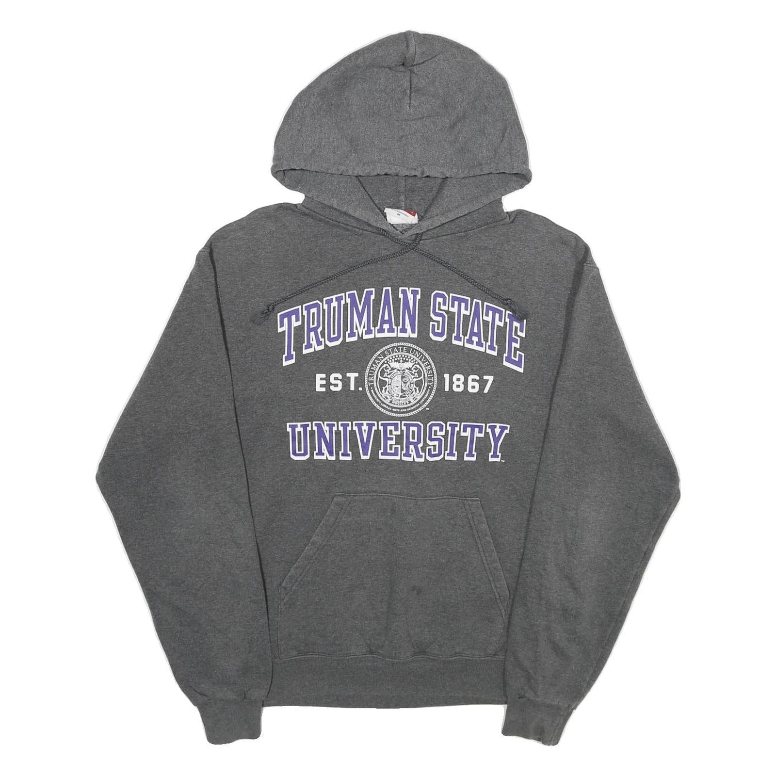 CHAMPION Mens Grey Truman State University Hoodie M Cotton Blend Pullover Refurbished - N/A refurbished available on Cerqular