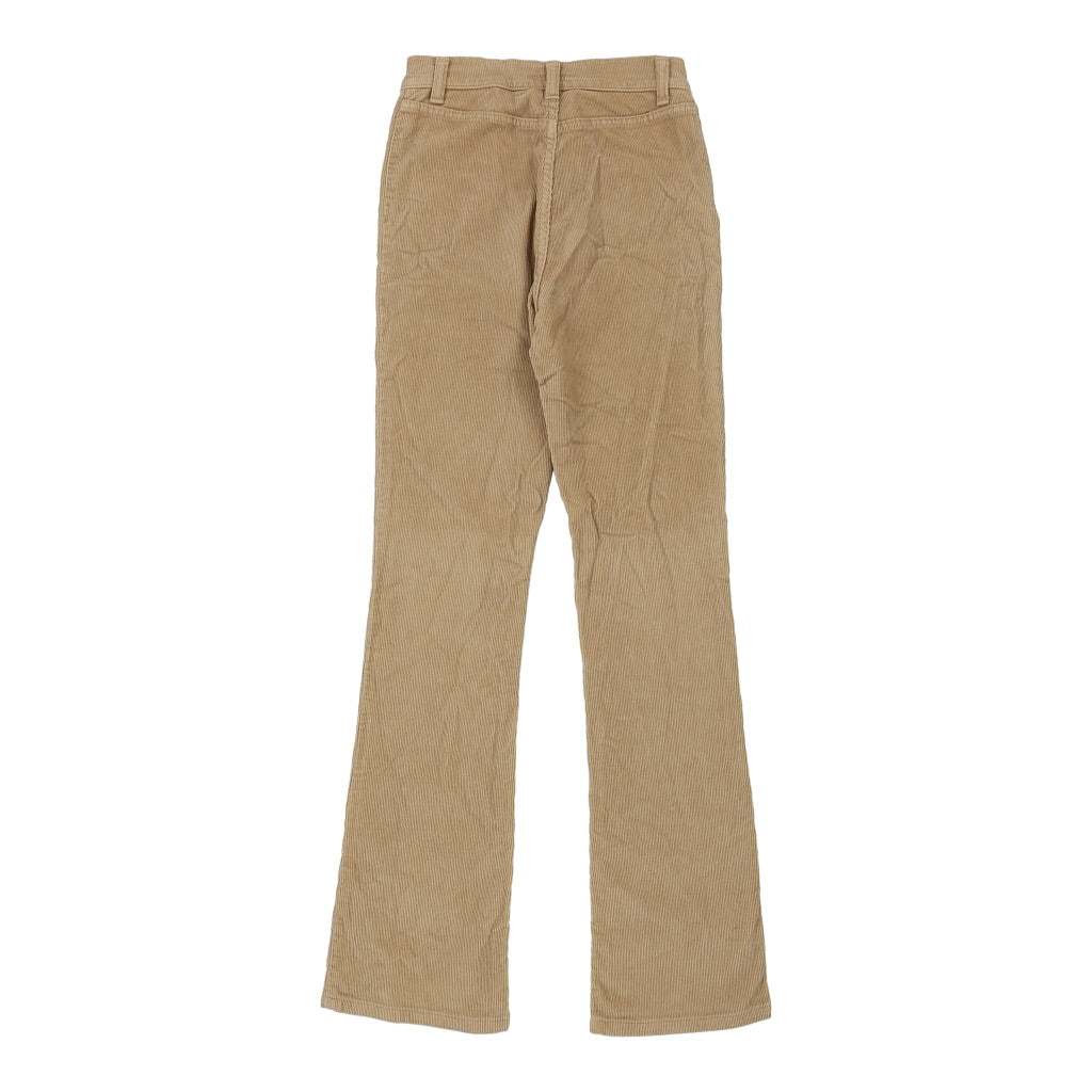 Age 13-14 Onyx Flared Cord Trousers - 25W 31L Beige Cotton Refurbished - Thrifted (note: this is a term often used to describe second- refurbished available on Cerqular