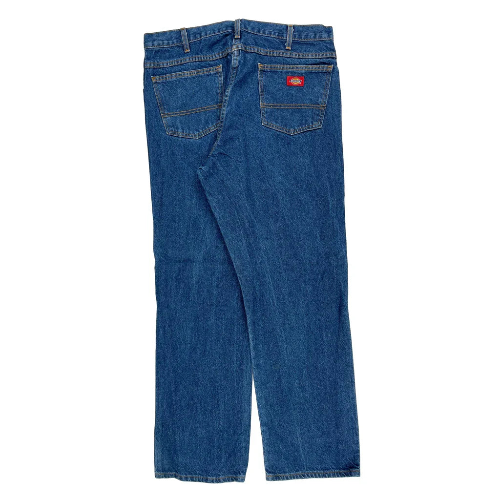 Dickies Jeans - 36W 32L Blue Cotton Refurbished - Thrifted (note: this is a term often used to describe second- refurbished available on Cerqular