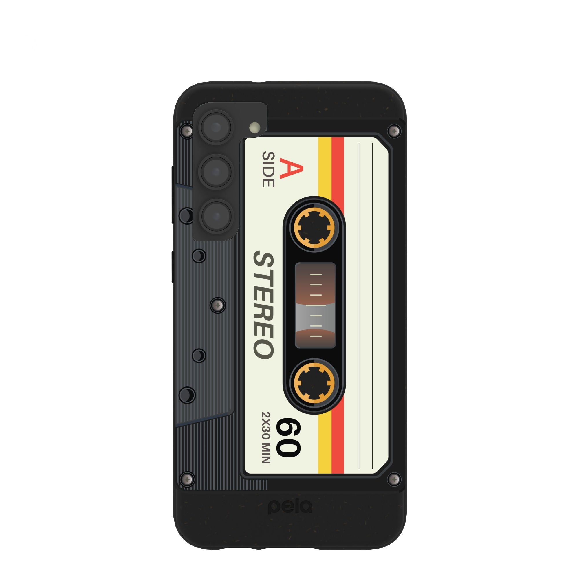 Black Cassette Samsung Galaxy S23+(Plus) Case Refurbished - Pela Case refurbished available on Cerqular