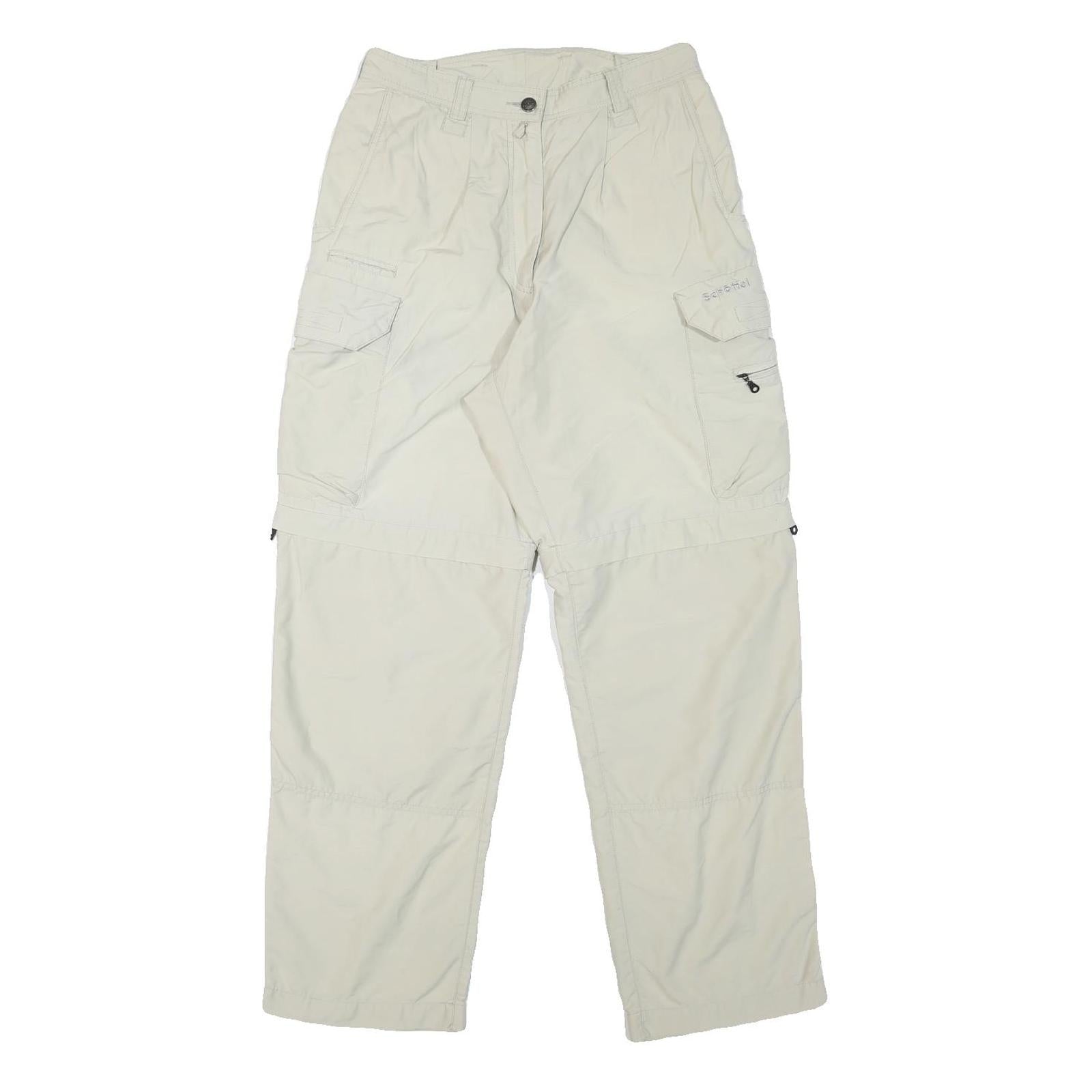 SCHOFFEL Womens Polyester Blend Cream Relaxed Cargo Trousers W28 L28 Outdoor Refurbished - N/A refurbished available on Cerqular