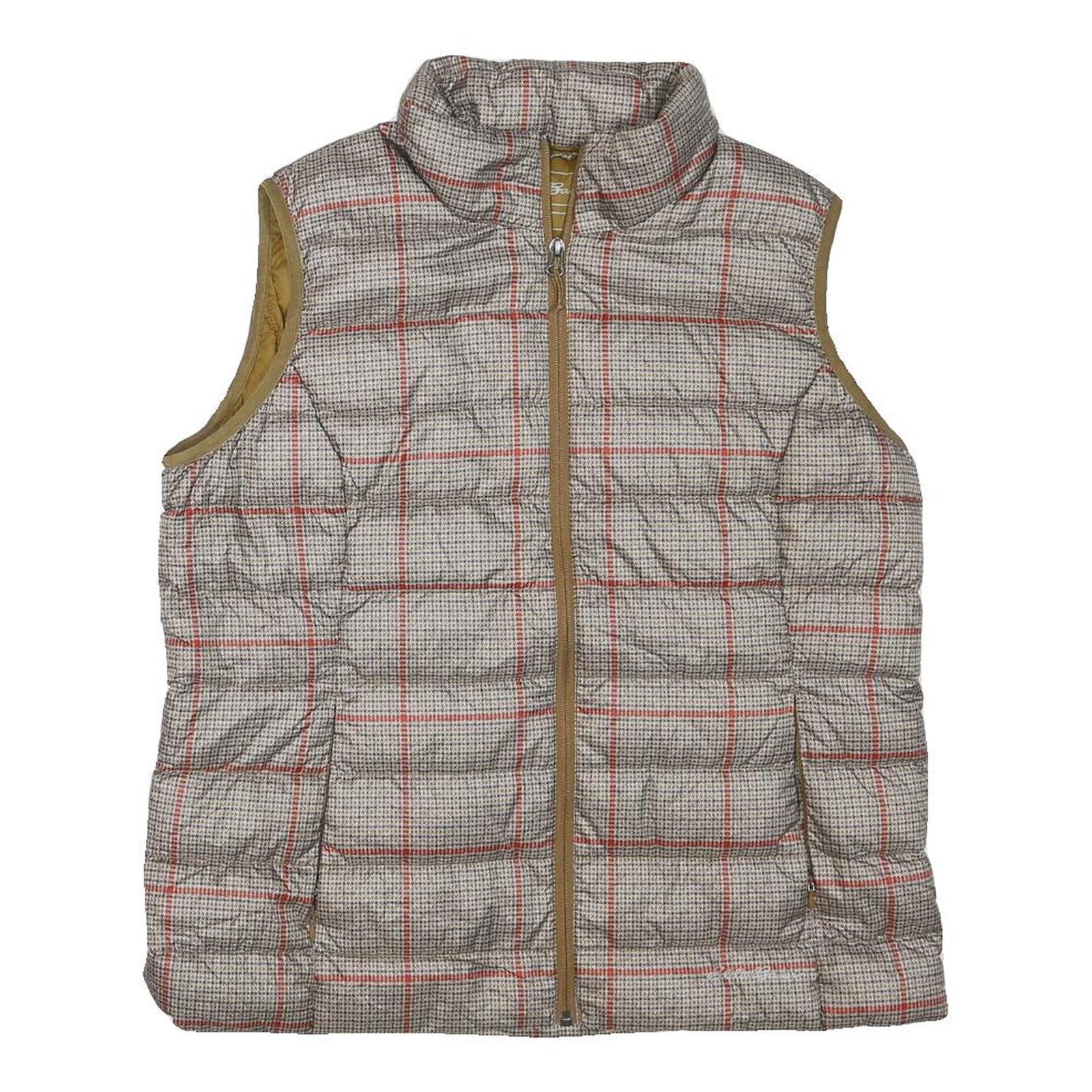 EDDIE BAUER Womens Beige & Ochre Puffer Jacket XL Polyester Blend Quilted Zip Refurbished - N/A refurbished available on Cerqular
