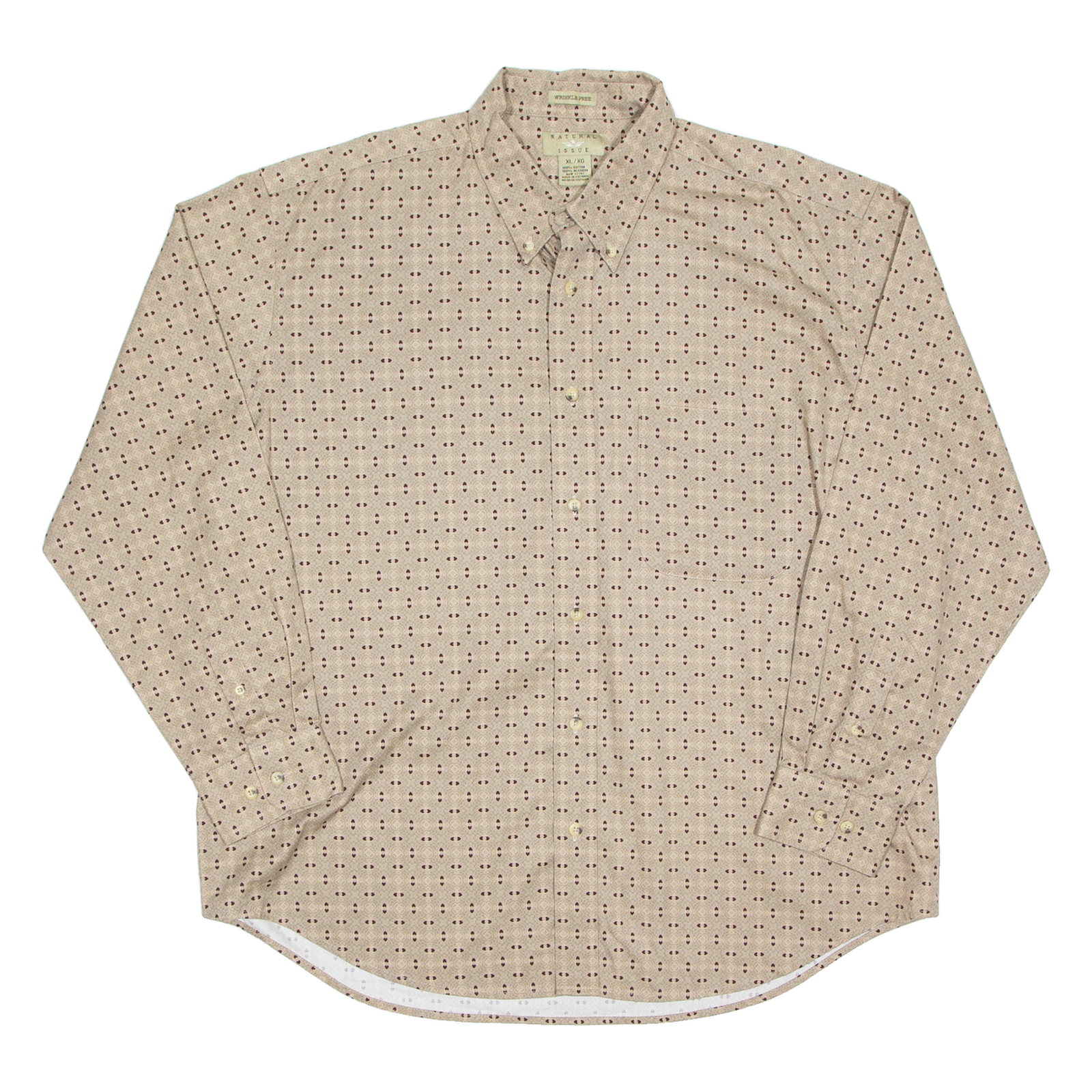 Buy NATURAL ISSUE Mens Shirt Beige Spotted Long Sleeve XL Refurbished - $18.19 NATURAL ISSUE Mens Shirt Beige Spotted Long Sleeve XL Refurbished - N/A refurbished available on Cerqular