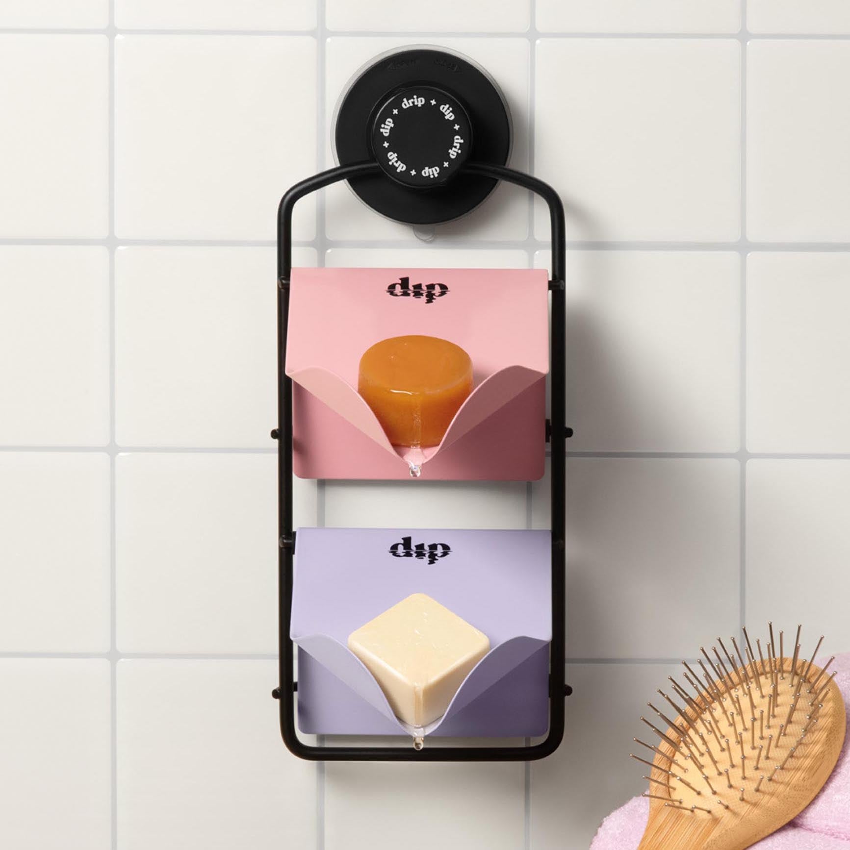 Shower Rack with Pink and Purple Stands Refurbished - Dip Sustainable Hair Care refurbished available on Cerqular