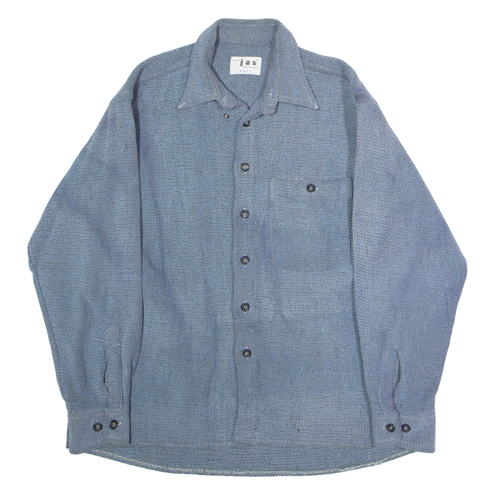 JAS Mens Plain Shirt Blue 90s Long Sleeve L Refurbished - N/A refurbished available on Cerqular