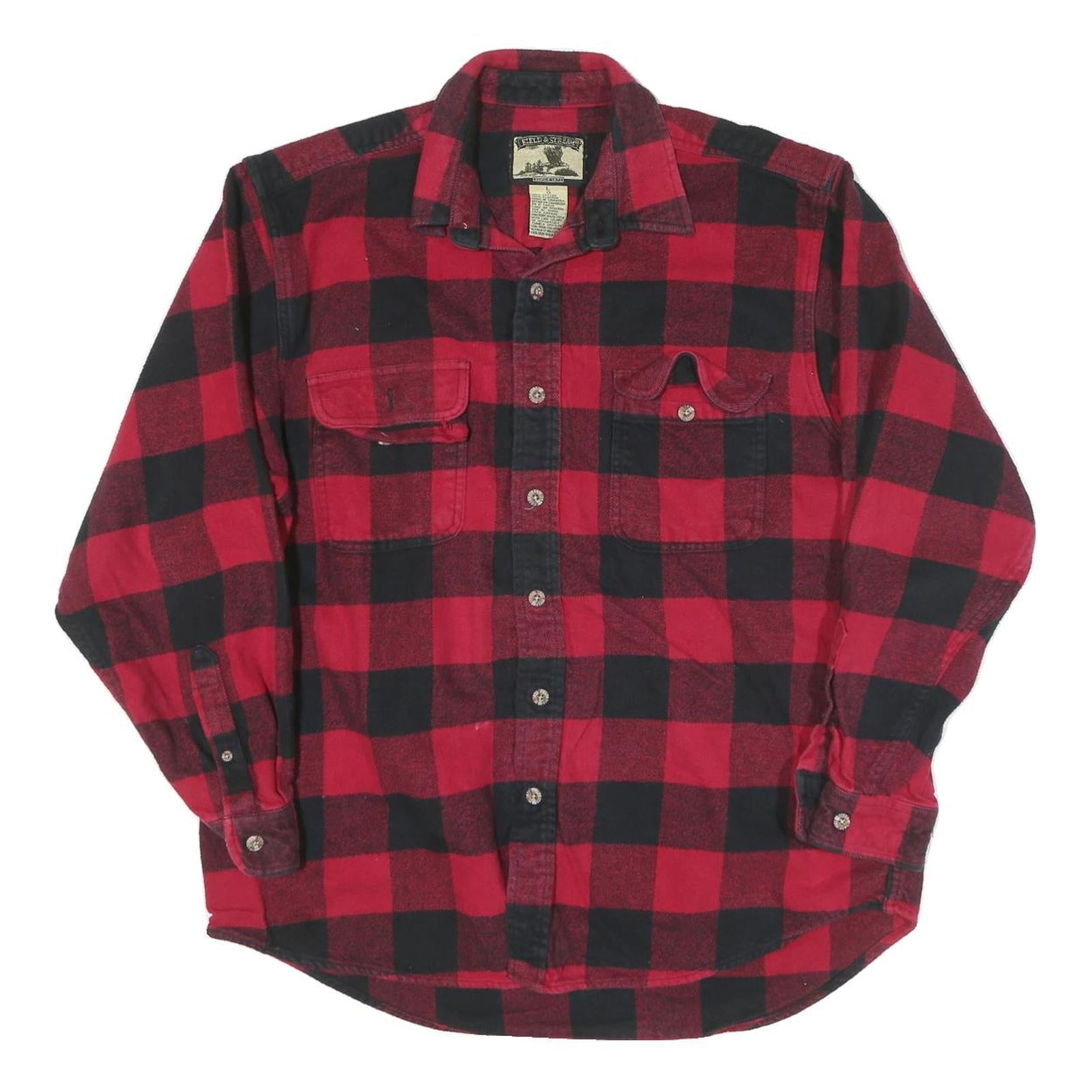 Buy FIELD & STREAM Mens Red & Black Check Shirt L Cotton Blend Lumberjack Long Refurbished - $46.79 FIELD & STREAM Mens Red & Black Check Shirt L Cotton Blend Lumberjack Long Refurbished - N/A refurbished available on Cerqular