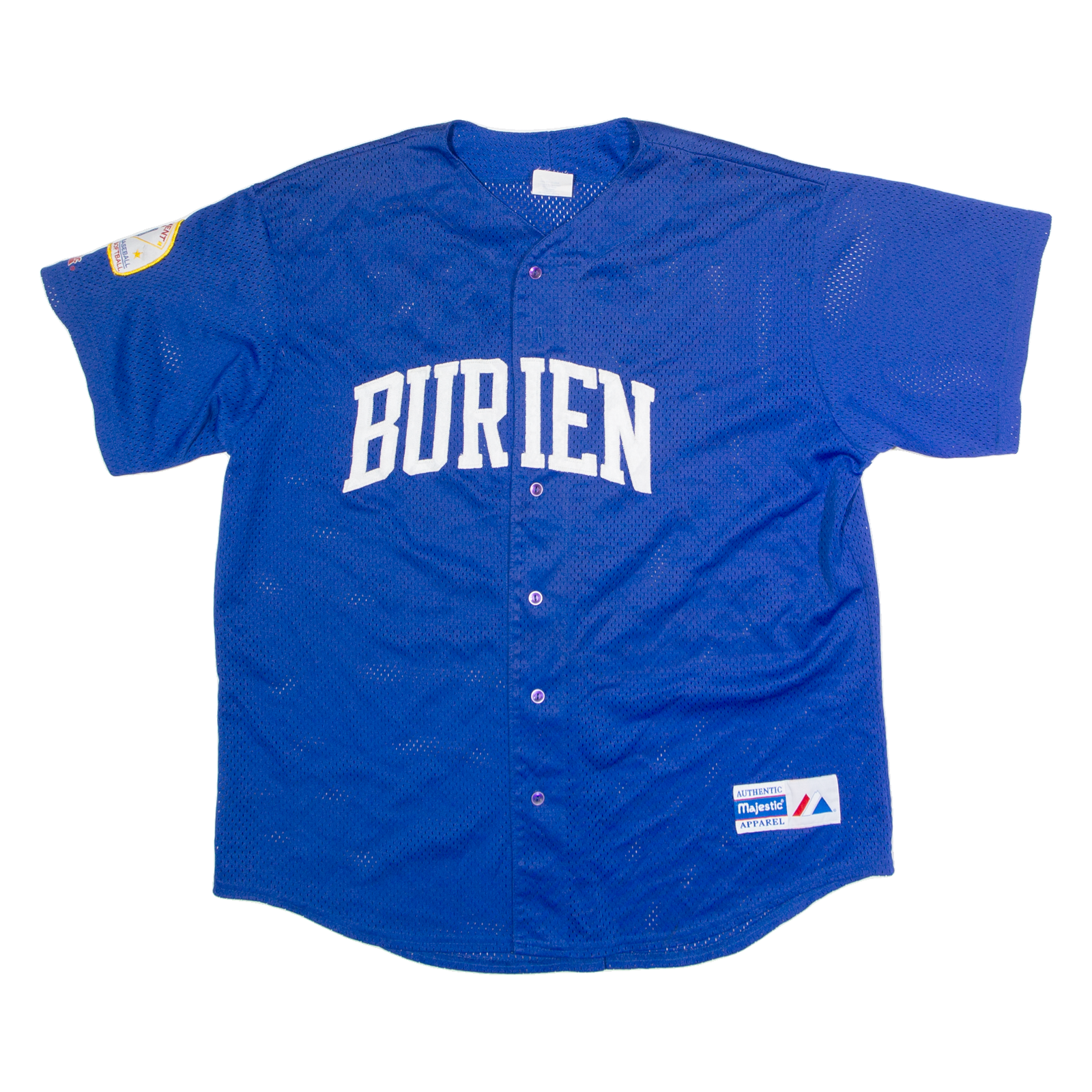 MAJESTIC Burien Baseball #10 Mens Jersey Blue 90s USA V-Neck XL Refurbished - N/A refurbished available on Cerqular