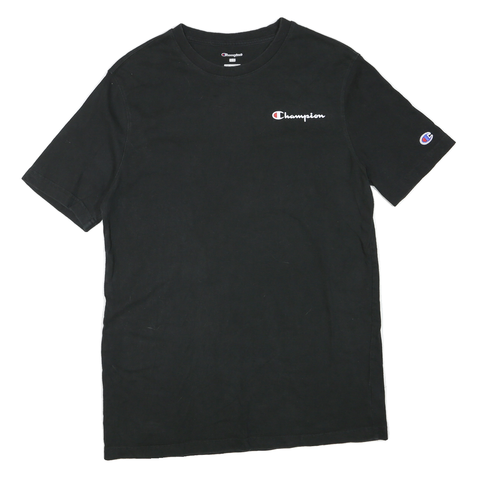 CHAMPION Mens Black Graphic T-Shirt M Short Sleeve Crew Neck Logo Print Refurbished - N/A refurbished available on Cerqular