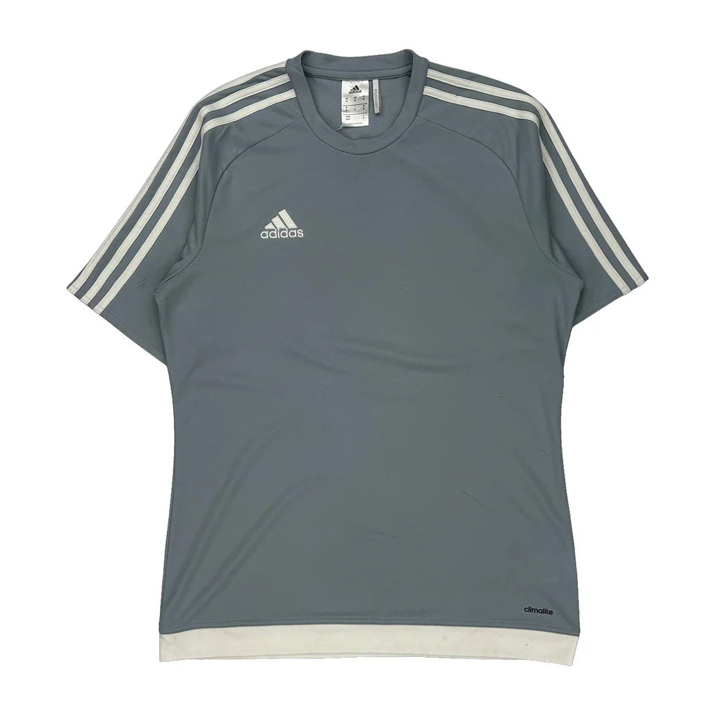 Number 13 Adidas Football Shirt - Medium Grey Polyester Refurbished - Thrifted (note: this is a term often used to describe second- refurbished available on Cerqular