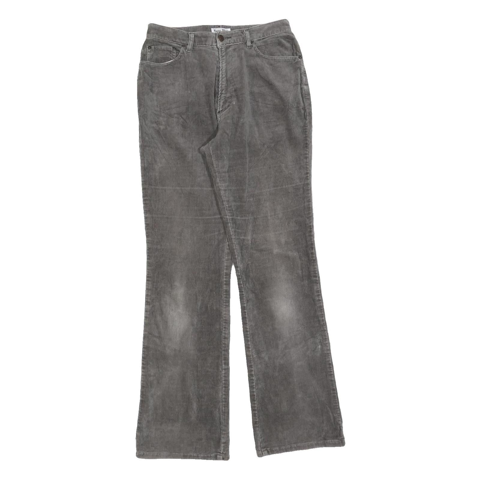 NAVY BLUE Womens Cotton Blend Navy Blue Regular Flared Trousers W28 L32 Refurbished - N/A refurbished available on Cerqular