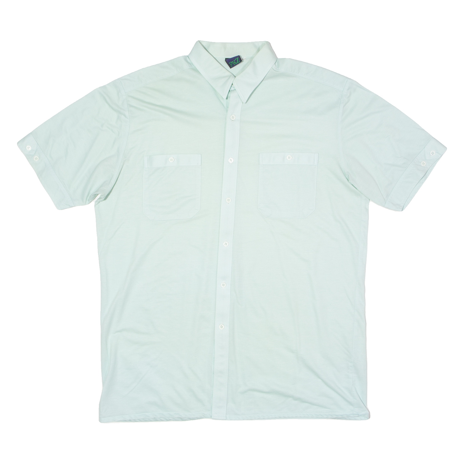 PKZ Mens Plain Shirt Green 90s L Refurbished - N/A refurbished available on Cerqular