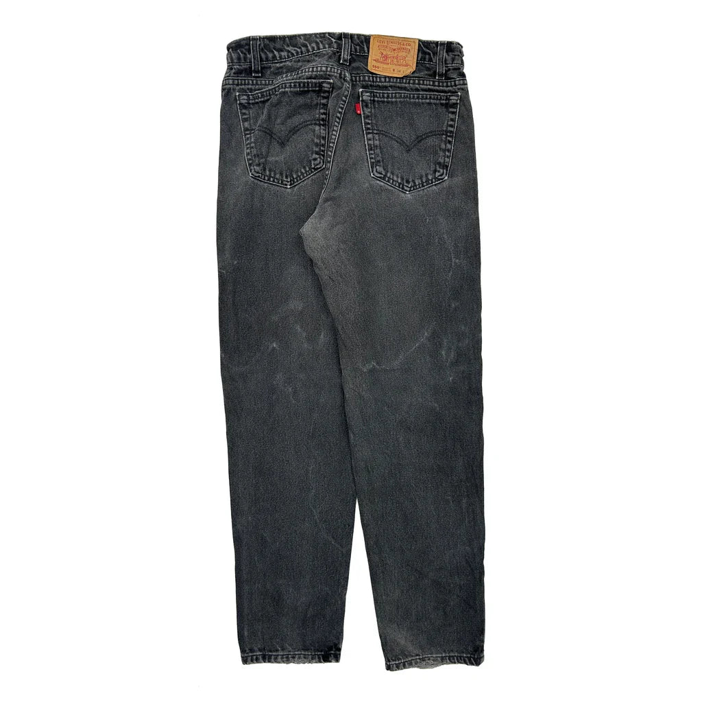 550 Levis Jeans - 32W 29L Black Denim Refurbished - Thrifted (note: this is a term often used to describe second- refurbished available on Cerqular