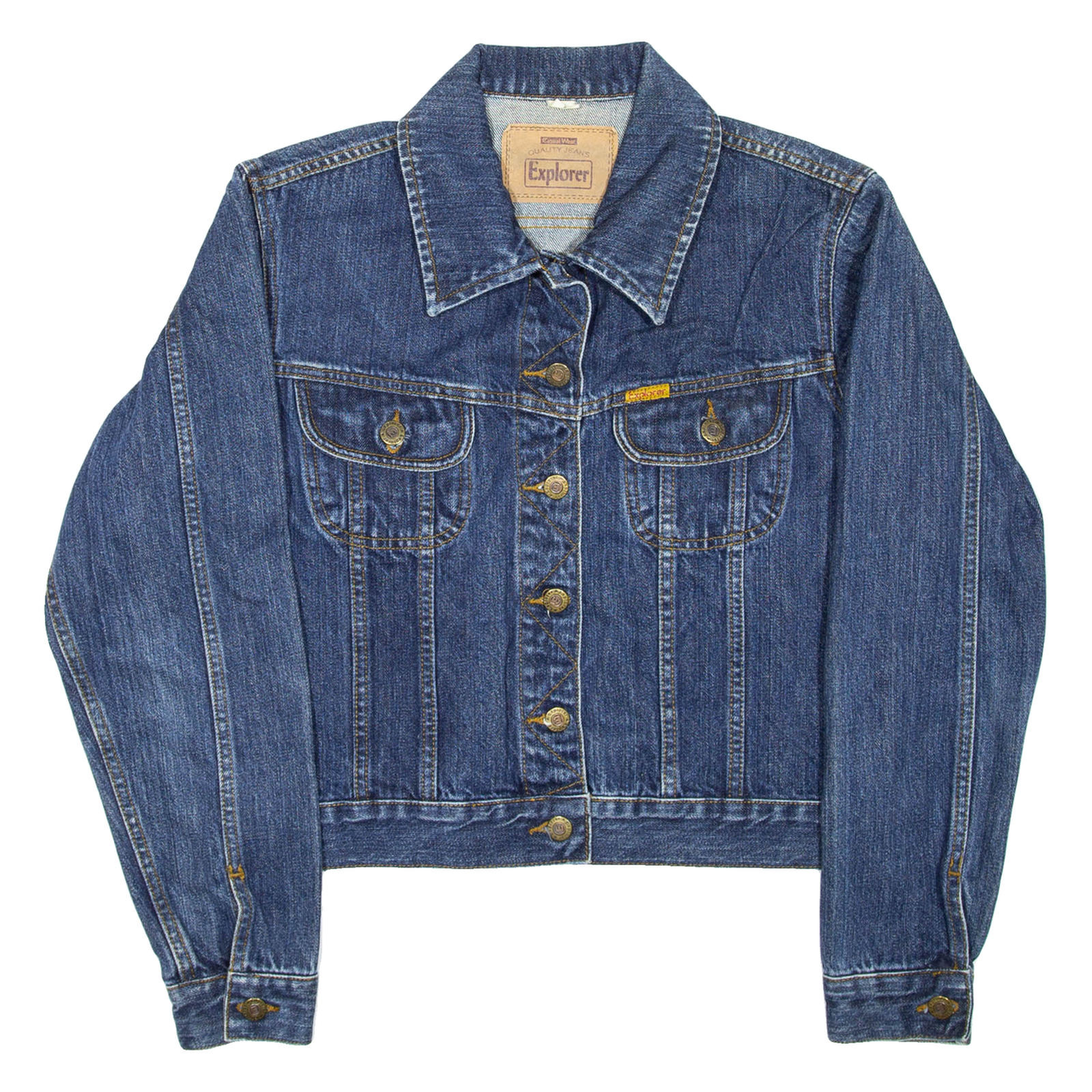 Buy Cropped Womens Denim Jacket Blue L Refurbished - $44.19 Cropped Womens Denim Jacket Blue L Refurbished - N/A refurbished available on Cerqular