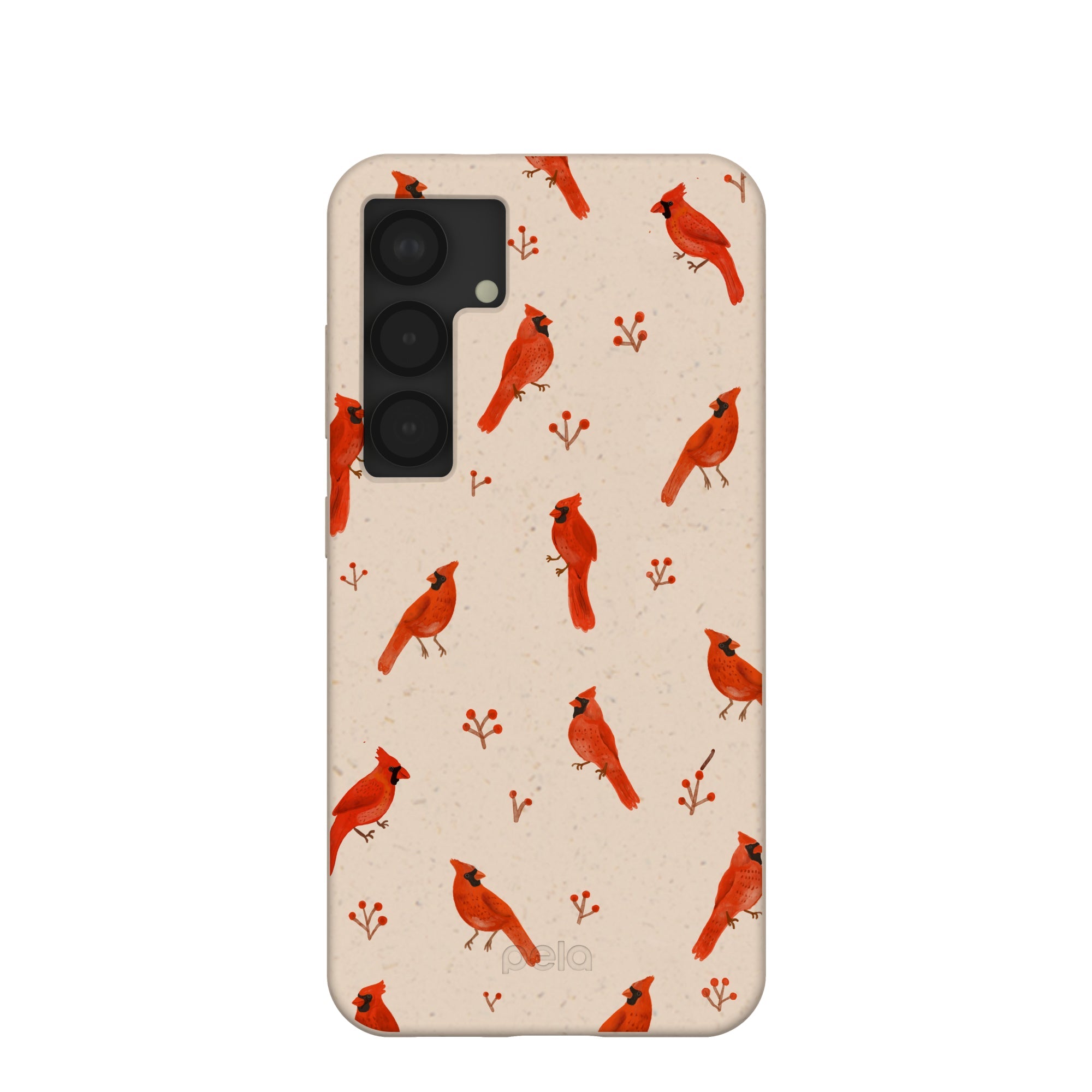 Seashell Cardinals Samsung Galaxy S25 Case Refurbished - Pela Case refurbished available on Cerqular