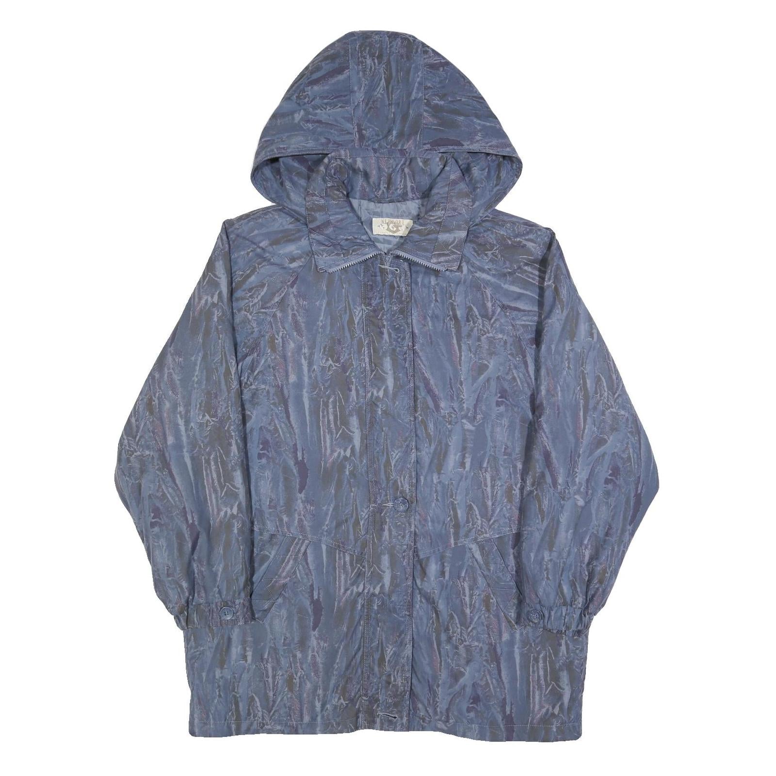 NEWPORT Womens Blue Hooded Jacket XL Polyester Blend Zip Plain Lightweight Refurbished - N/A refurbished available on Cerqular