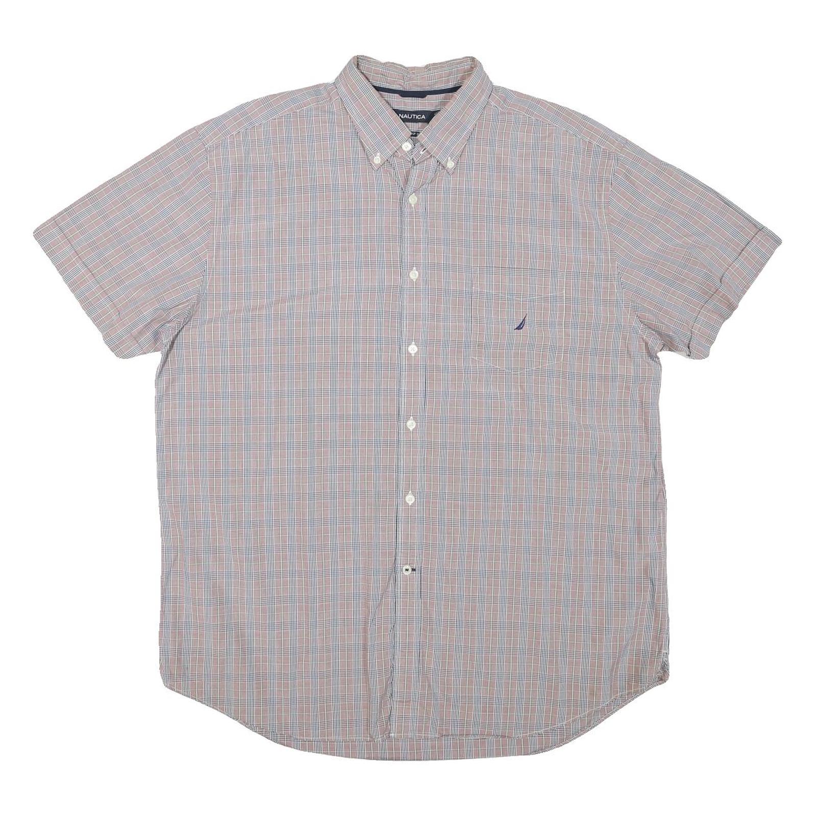 Buy NAUTICA Mens Blue & Orange Check Shirt XL Cotton Blend Short Sleeve Button-Down Refurbished - $22.09 NAUTICA Mens Blue & Orange Check Shirt XL Cotton Blend Short Sleeve Button-Down Refurbished - N/A refurbished available on Cerqular