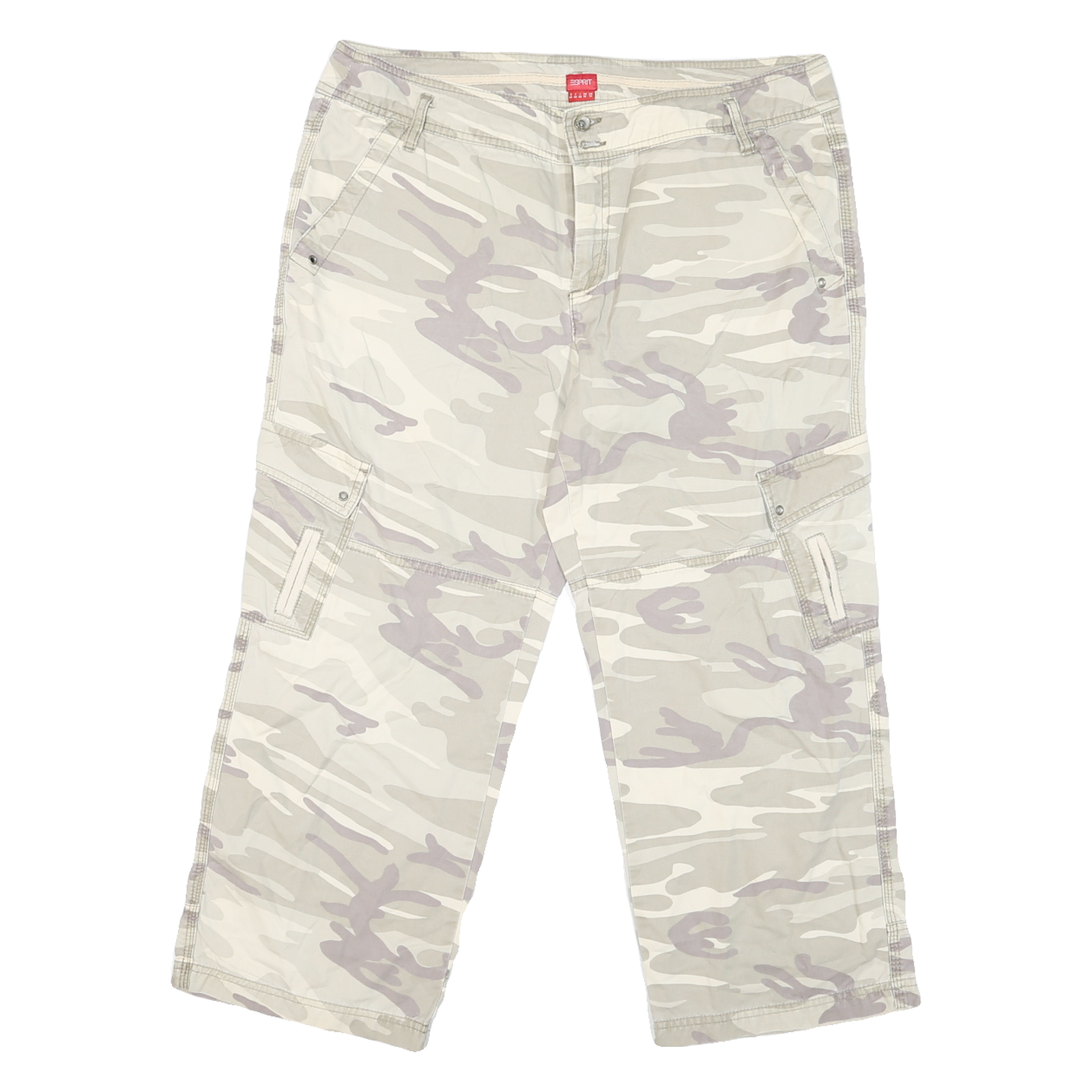 ESPRIT Mens Shorts Beige & Grey Camouflage Cargo L W36 Comfortable Fit Refurbished - N/A refurbished available on Cerqular