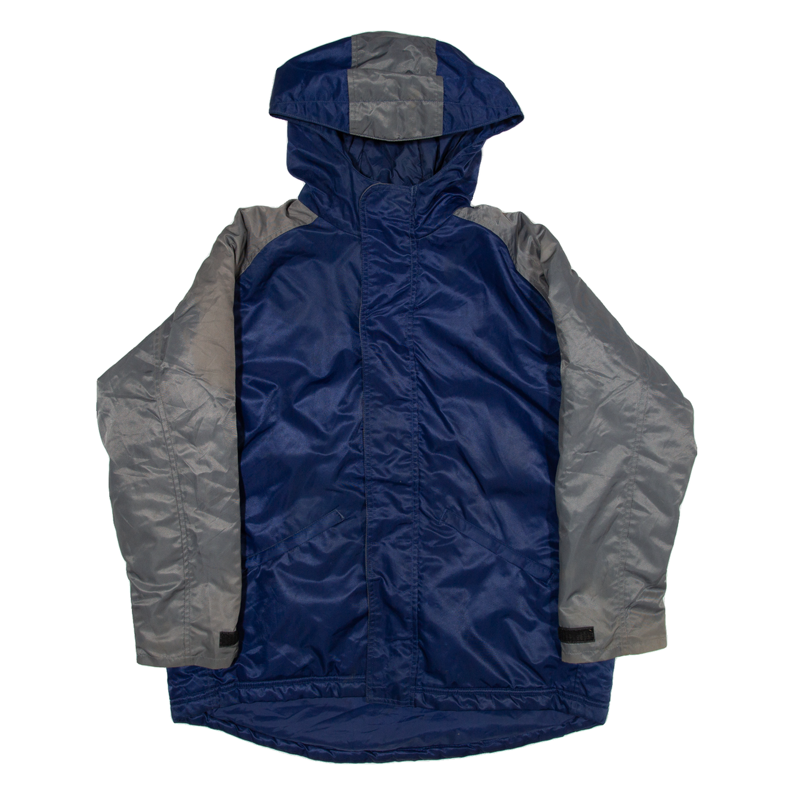 NIKE Mens Jacket Grey Nylon Hooded L Refurbished - N/A refurbished available on Cerqular