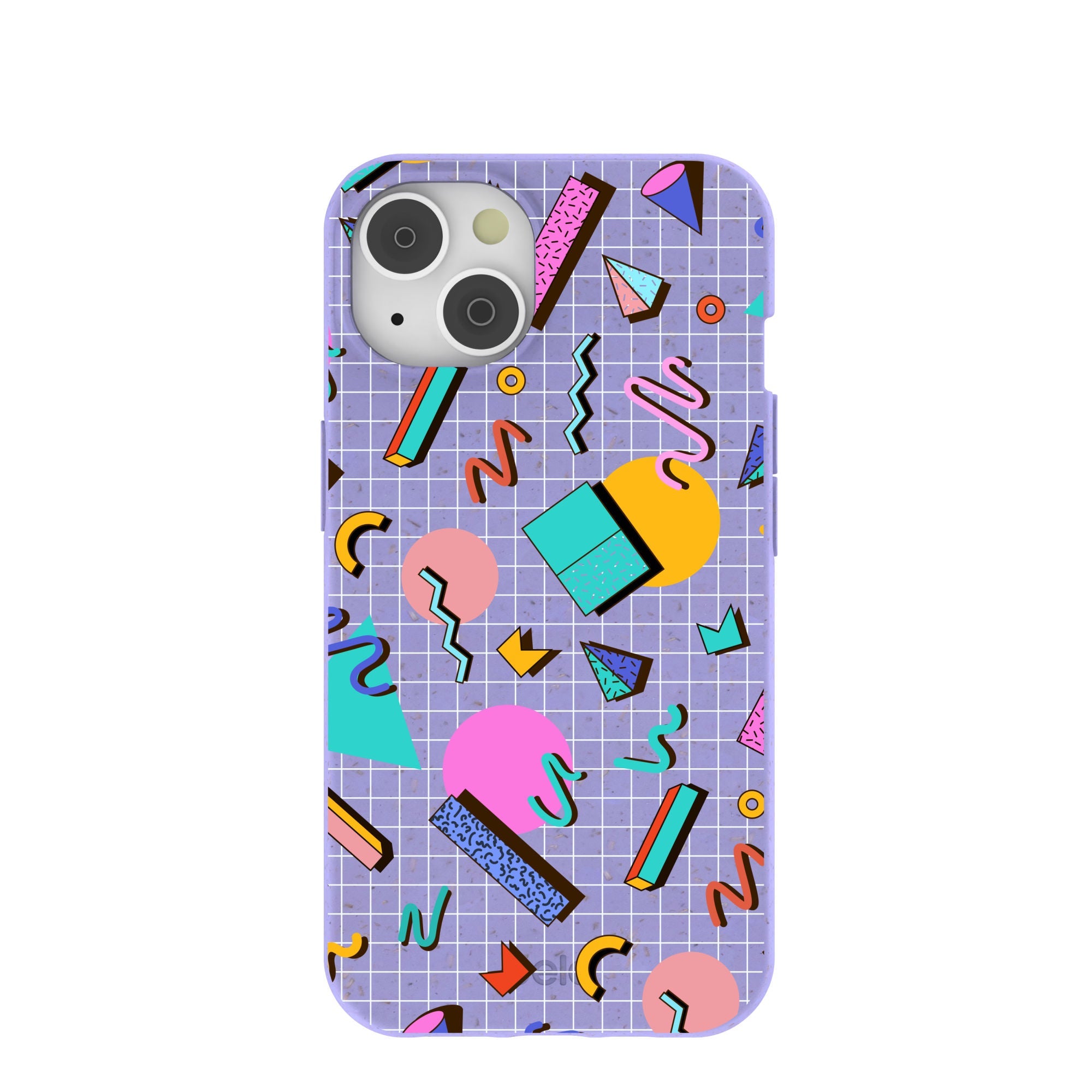 Lavender Retro Grid iPhone 14/16e Case Refurbished - Pela Case refurbished available on Cerqular