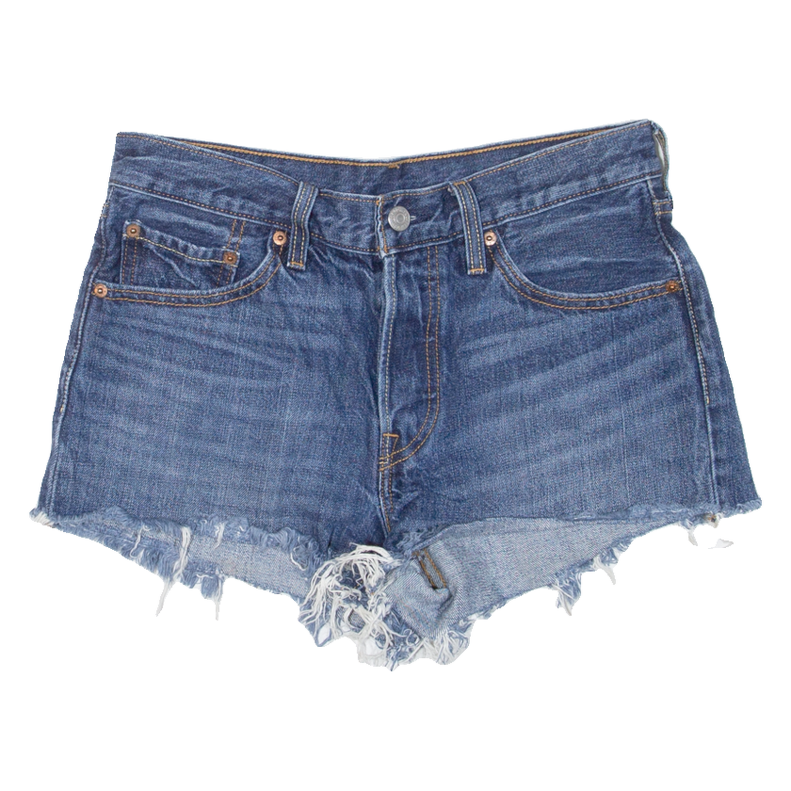 LEVI'S Womens Denim Shorts Blue S W27 Refurbished - N/A refurbished available on Cerqular