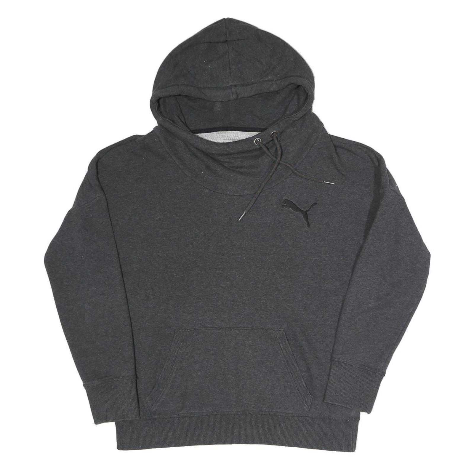 PUMA Womens Charcoal Grey Hoodie UK 14 Cotton Blend Pullover Casual Sweatshirt Refurbished - N/A refurbished available on Cerqular