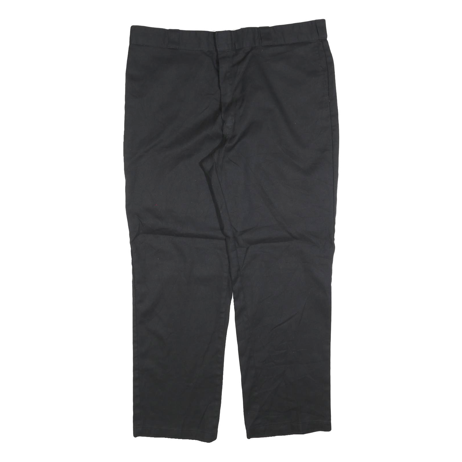 DICKIES Mens Cotton Blend Black Regular Straight Trousers W42 L32 Workwear Zip Refurbished - N/A refurbished available on Cerqular