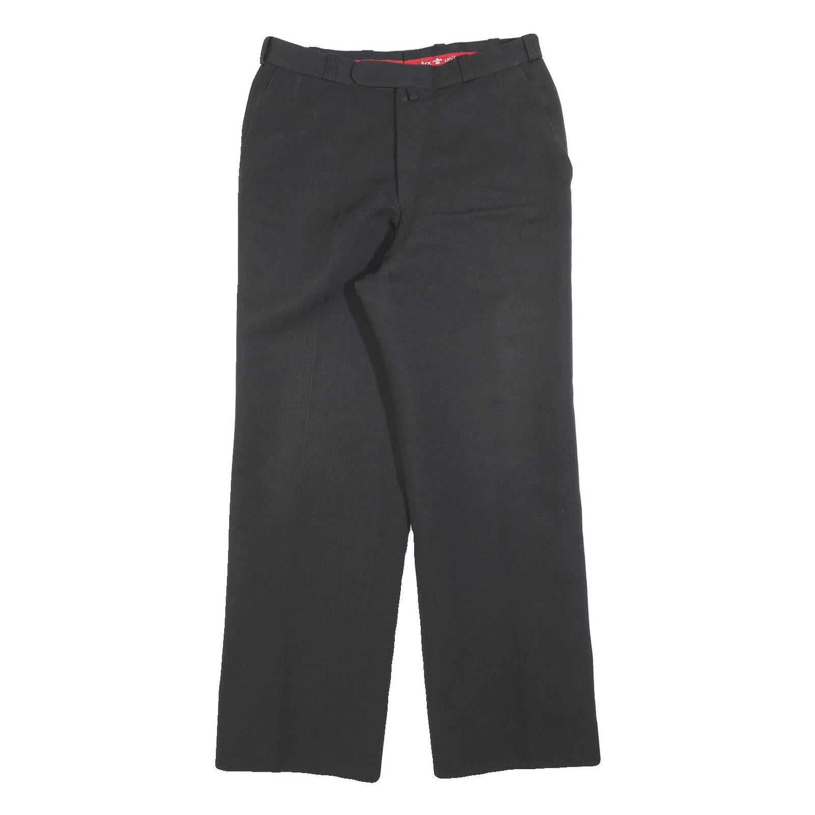 VON ARX Womens Black Regular Fit Straight Trousers W30 L30 Classic Zip Closure Refurbished - N/A refurbished available on Cerqular
