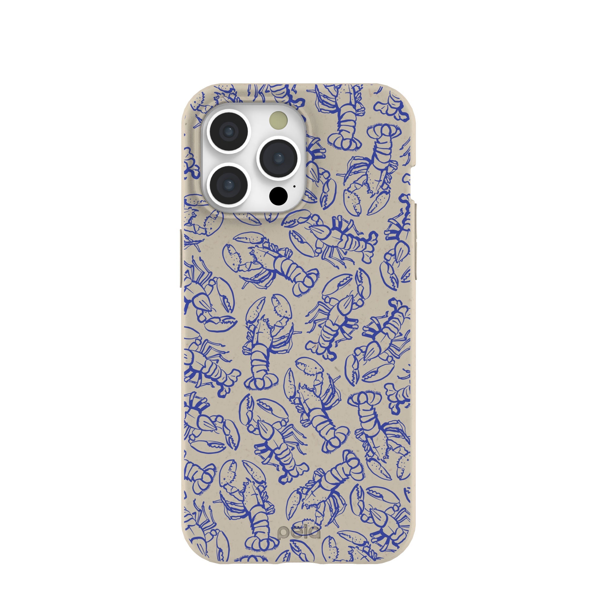 London Fog Blue Lobster iPhone 15 Pro Max Case Refurbished - Pela Case refurbished available on Cerqular