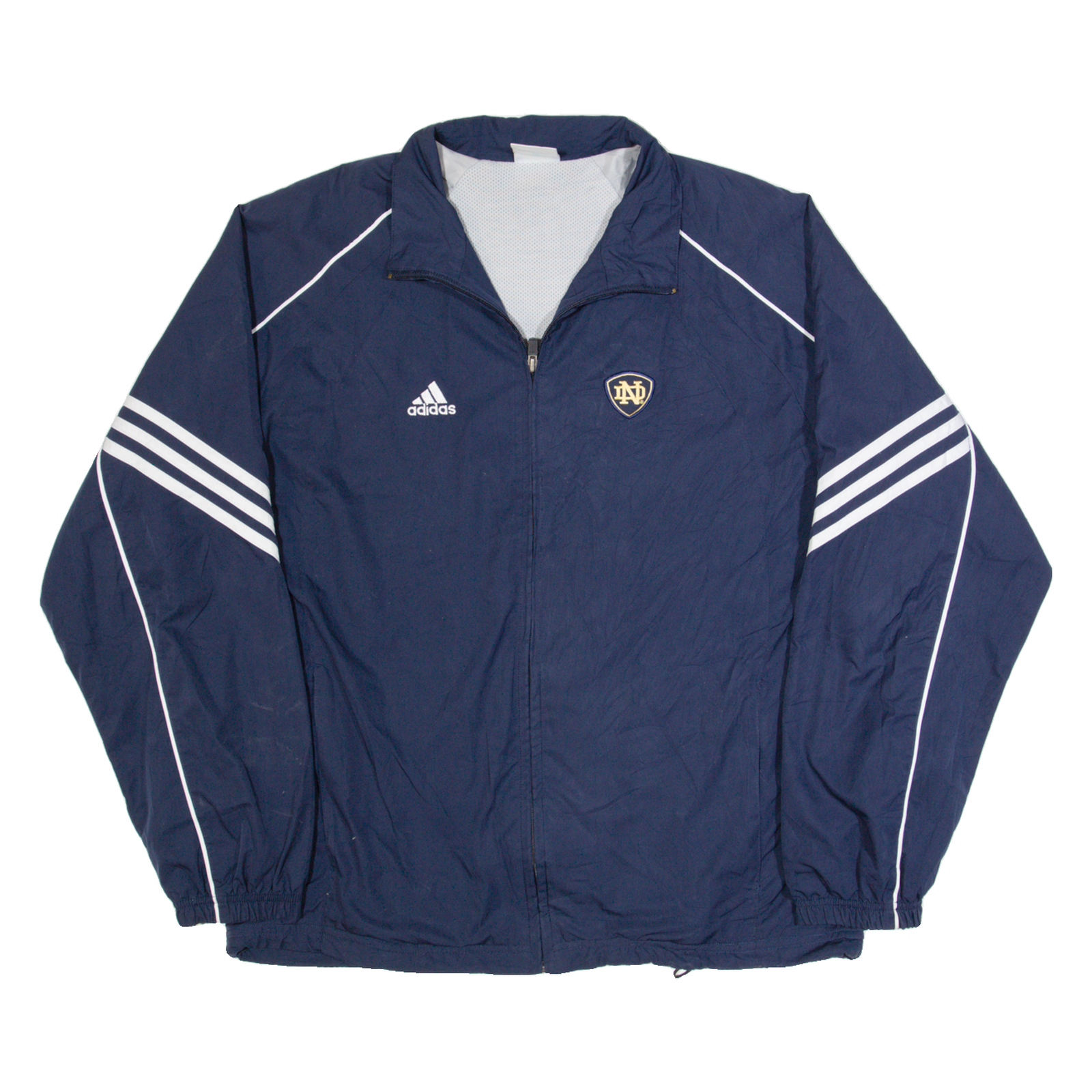 ADIDAS Notre Dame Fighting Irish Mens Track Jacket Blue USA M Refurbished - N/A refurbished available on Cerqular